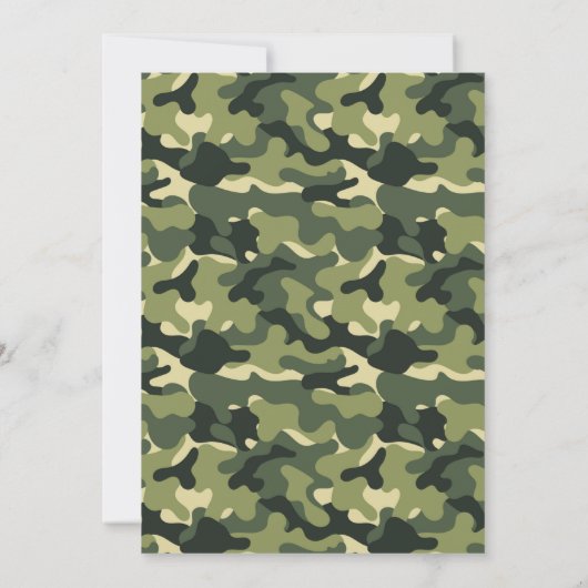 Uitnodiging leger, militaire verjaardagsuitnodigin (Achterkant)