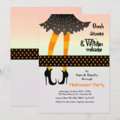 Uitnodiging Legs Halloween Party (Voorkant / Achterkant)