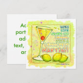 Uitnodiging - Lemon Drop Martini (Voorkant / Achterkant)