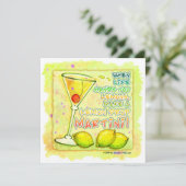 Uitnodiging - Lemon Drop Martini (Staand voorkant)