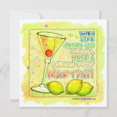 Uitnodiging - Lemon Drop Martini (Voorkant)