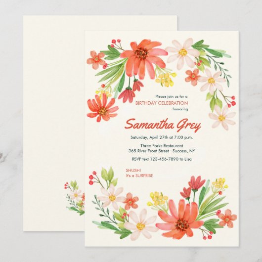 Uitnodiging lente-dagen (Voorkant / Achterkant)