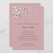 Uitnodiging lentesbloesems Bridal Shower (Dahlia) (Voorkant / Achterkant)