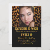 Uitnodiging Leopard Party (Voorkant)