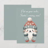 Uitnodiging Leuk Kerst Wenskaart (Voorkant / Achterkant)