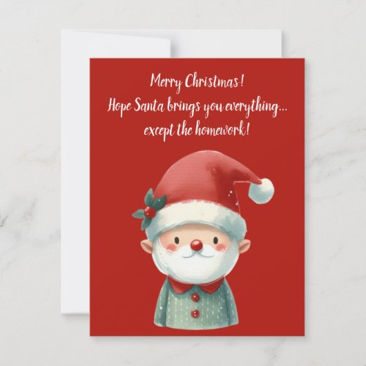 Uitnodiging Leuk kerstkaartje (Voorkant)