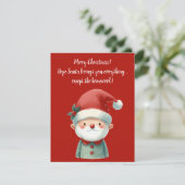 Uitnodiging Leuk kerstkaartje (Staand voorkant)