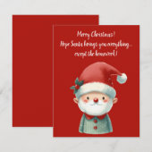 Uitnodiging Leuk kerstkaartje (Voorkant / Achterkant)