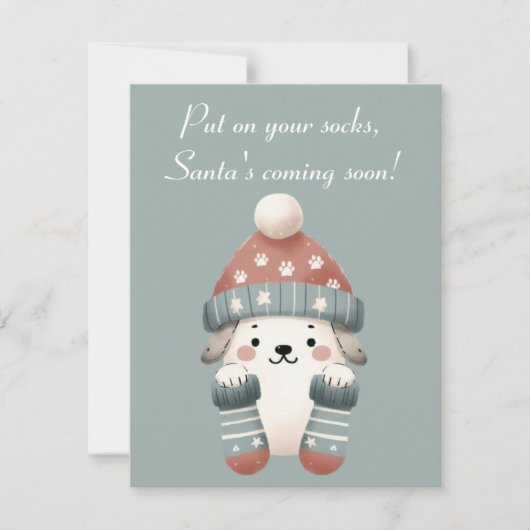 Uitnodiging Leuke Kerst Groetkaart (Voorkant)