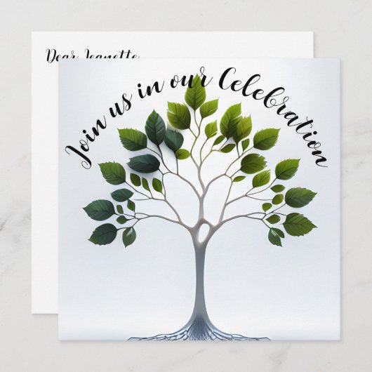 Uitnodiging Levensboomfeest (Voorkant / Achterkant)