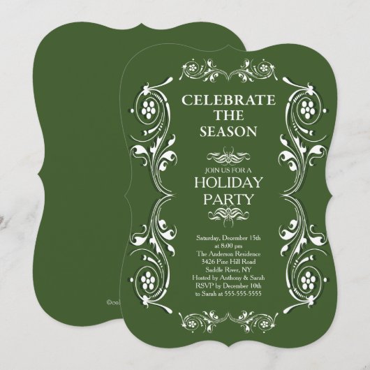 Uitnodiging Lijst voor feestdag (Voorkant / Achterkant)