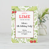 Uitnodiging "Limoen" (Staand voorkant)