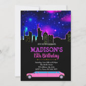 Uitnodiging limousine themafeest (Voorkant)