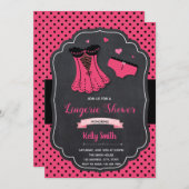 Uitnodiging lingerie bruisfeest (Voorkant / Achterkant)