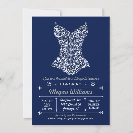 Uitnodiging lingeriefeest (Voorkant)