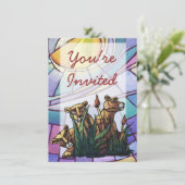 Uitnodiging Lion Cubs Party (Staand voorkant)