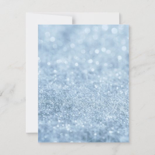 Uitnodiging - Lit Blue Glit Fab future Mrs Bridal (Achterkant)