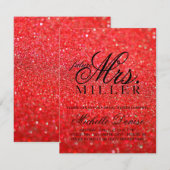 Uitnodiging - Lit Red Glit Fab future Mrs Bridal (Voorkant / Achterkant)