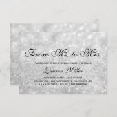 Uitnodiging - Lit Silver Glit Fab Mevrouw vrijgeze (Voorkant / Achterkant)