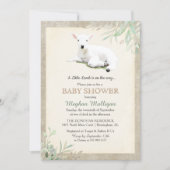 Uitnodiging Little Lamb Baby Shower (Voorkant)