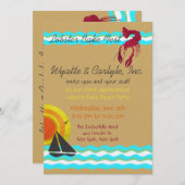 Uitnodiging Lobster Bake Beachfeest (Voorkant / Achterkant)