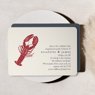 Uitnodiging Lobster Bake Engagement Party