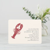 Uitnodiging  Lobster Bake Engagement Party (Staand voorkant)