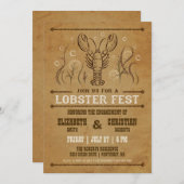 Uitnodiging Lobster Engagement Party (Voorkant / Achterkant)