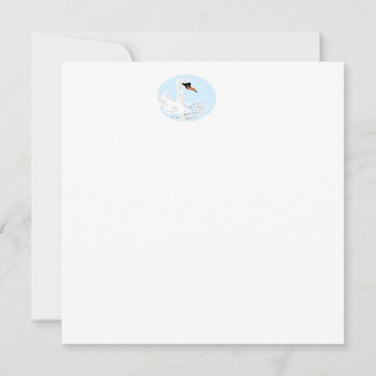 Uitnodiging : Logo van een zwaan (Voorkant)