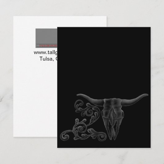 Uitnodiging 'Longhorn Scroll' (Voorkant / Achterkant)