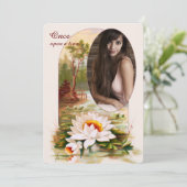 Uitnodiging Lotus Garden foto (Staand voorkant)