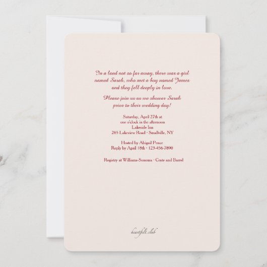 Uitnodiging Lotus Garden foto (Achterkant)