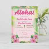 Uitnodiging Luau Bachelorette (Staand voorkant)