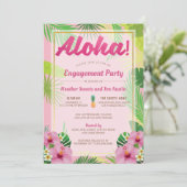 Uitnodiging Luau Engagement Party (Staand voorkant)