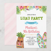 Uitnodiging luau feest (Voorkant / Achterkant)