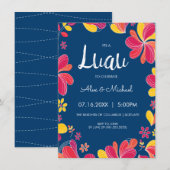 Uitnodiging Luau - Hawaiiaanse Tropische Feest Uit (Voorkant / Achterkant)