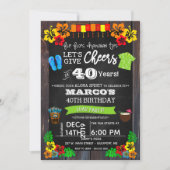 Uitnodiging Luau, uitnodiging Luau Birthday (Voorkant)