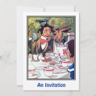 Uitnodiging: Mad Hatter's Tea Party Kaart