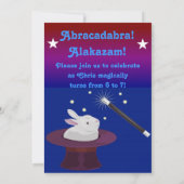 Uitnodiging Magic Birthday Party (Achterkant)