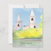 Uitnodiging Magic Castle Waterverf Party (Voorkant)