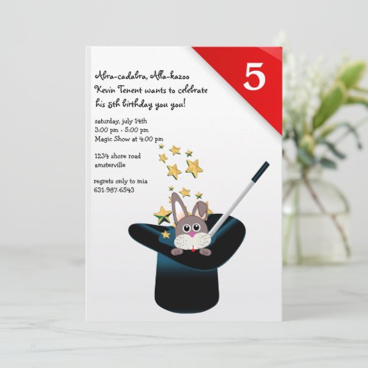 Uitnodiging Magic Pet Party (Staand voorkant)