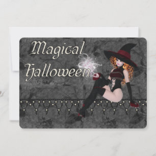 Uitnodiging Magical Halloween Witch Party