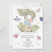 Uitnodiging Magical Mermaid Birthday Party (Voorkant)