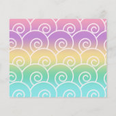 Uitnodiging Magical Rainbow Unicorn Birthday Party (Achterkant)