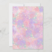 Uitnodiging Magical Rainbow Unicorn Birthday Party (Achterkant)