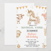Uitnodiging Magische Boerderij Feest (Voorkant / Achterkant)