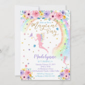 Uitnodiging Magische Rainbow Fairy Party (Voorkant)