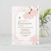 Uitnodiging Magnolia Bloesems (Staand voorkant)