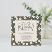 Uitnodiging Magnolia Blossom Garden Party (Staand voorkant)