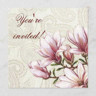 Uitnodiging Magnolia en Paisley Birthday